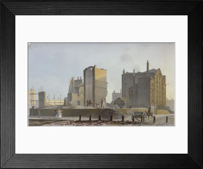 Framed Print : Ruined building, Commercial Road, Stepney, London, 1820 Framed Print : Ruined building, Commercial Road, Stepney, London, 1820