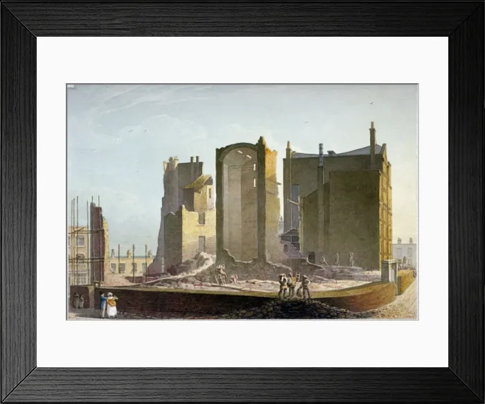 Framed Print : Ruined building, Commercial Road, Stepney, London, 1820 Framed Print : Ruined building, Commercial Road, Stepney, London, 1820