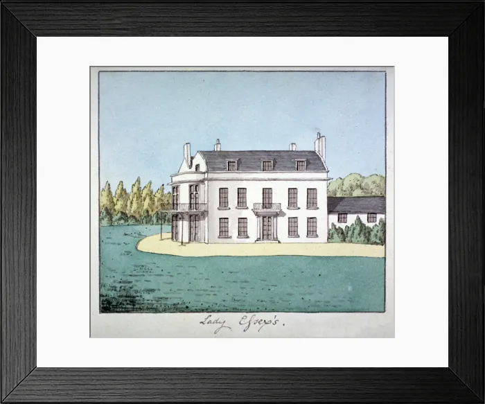 Framed Print : Lady Essexs house, Mile End Road, Stepney, London, c1800 Framed Print : Lady Essexs house, Mile End Road, Stepney, London, c1800