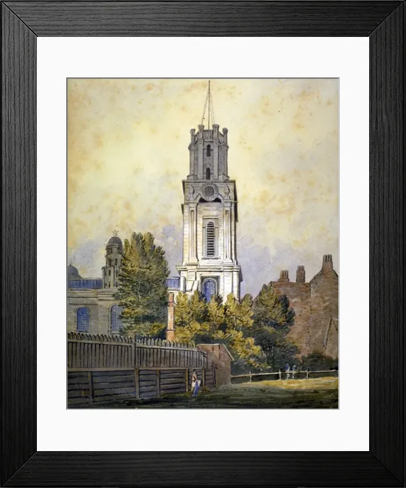 Framed Print : Church of St George in the East, Stepney, London, c1815. Artist: William Pearson Framed Print : Church of St George in the East, Stepney, London, c1815. Artist: William Pearson