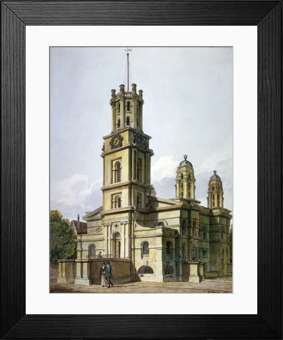 Framed Print : Church of St George in the East, Stepney, London, 1811. Artist: John Coney Framed Print : Church of St George in the East, Stepney, London, 1811. Artist: John Coney