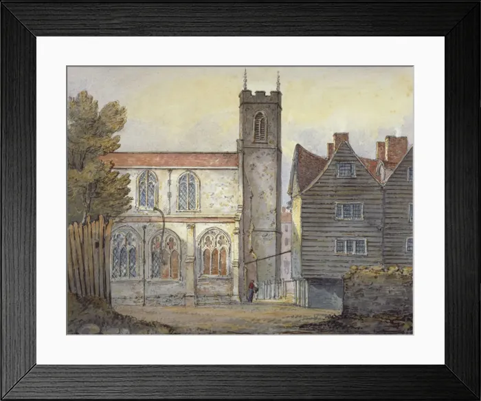 Framed Print : Church of St Katherine by the Tower, Stepney, London, 1815. Artist: William Pearson Framed Print : Church of St Katherine by the Tower, Stepney, London, 1815. Artist: William Pearson