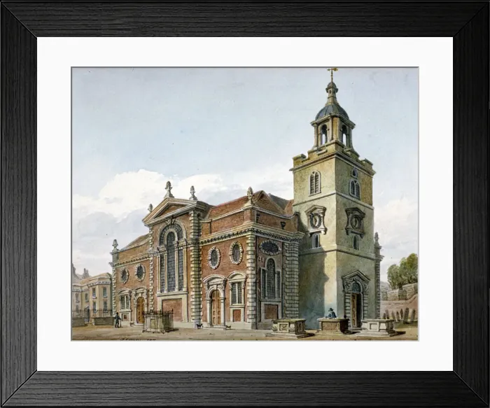 Framed Print : Church of St Mary, Whitechapel, London, 1811. Artist: John Coney Framed Print : Church of St Mary, Whitechapel, London, 1811. Artist: John Coney
