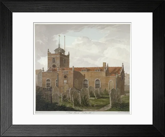 Framed Print : Church of St Paul, Shadwell, London, c1810. Artist: Francis Danby Framed Print : Church of St Paul, Shadwell, London, c1810. Artist: Francis Danby