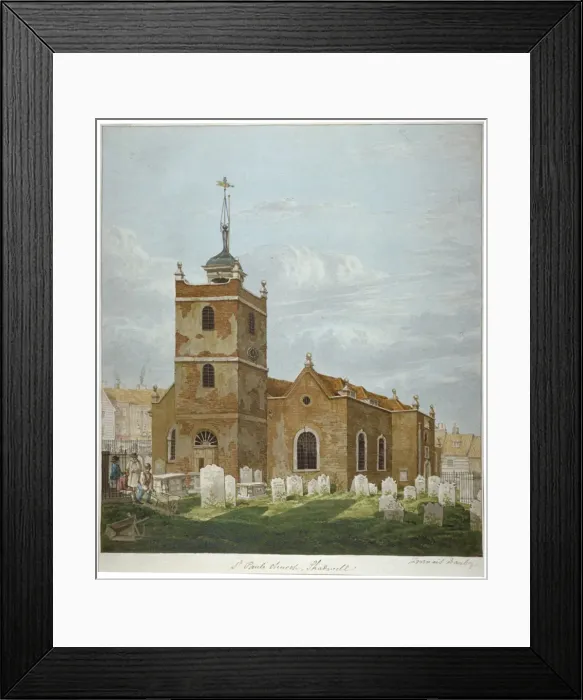 Framed Print : Church of St Paul, Shadwell, London, c1810. Artist: Francis Danby Framed Print : Church of St Paul, Shadwell, London, c1810. Artist: Francis Danby