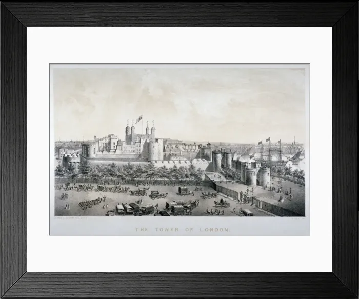 Framed Print : Tower of London, c1830. Artist: Alfred Slocombe Framed Print : Tower of London, c1830. Artist: Alfred Slocombe