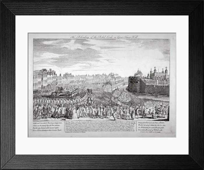 Framed Print : Execution on Tower Hill, London, 1746 Framed Print : Execution on Tower Hill, London, 1746