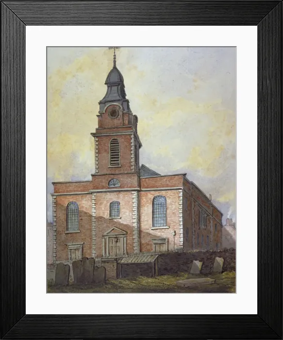 Framed Print : Church of St John-at-Wapping, London, c1815. Artist: William Pearson Framed Print : Church of St John-at-Wapping, London, c1815. Artist: William Pearson
