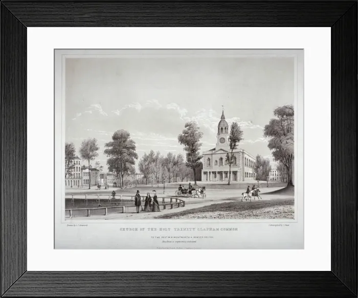 Framed Print : Holy Trinity Church, Clapham, London, c1850. Artist: CJ Greenwood Framed Print : Holy Trinity Church, Clapham, London, c1850. Artist: CJ Greenwood