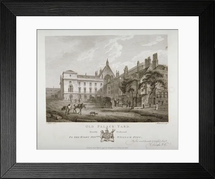 Framed Print : Old Palace Yard, Westminster, London, 1796. Artist: Thomas Medland Framed Print : Old Palace Yard, Westminster, London, 1796. Artist: Thomas Medland