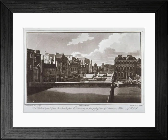 Framed Print : View of Old Palace Yard from the south, Westminster, London, c1750 Framed Print : View of Old Palace Yard from the south, Westminster, London, c1750