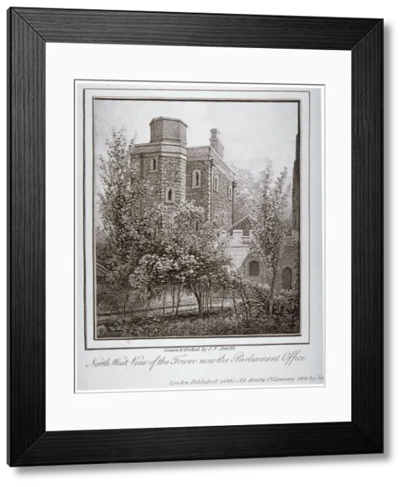 Framed Print : North-west view of the Jewel Tower, Old Palace Yard, Westminster, London, c1805. Artist Framed Print : North-west view of the Jewel Tower, Old Palace Yard, Westminster, London, c1805. Artist