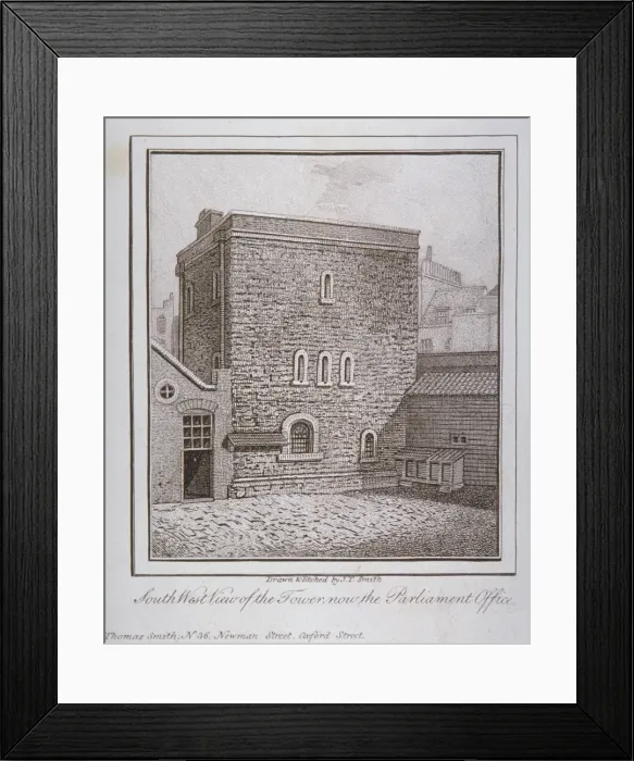 Framed Print : South-west view of the Jewel Tower, Old Palace Yard, Westminster, London, c1805. Artist Framed Print : South-west view of the Jewel Tower, Old Palace Yard, Westminster, London, c1805. Artist