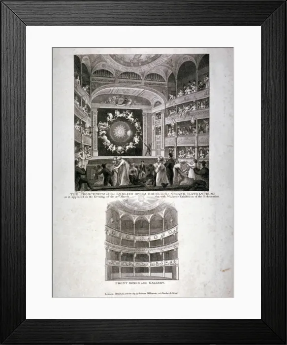 Framed Print : Theatre Royal English Opera House, Westminster, London, 1817. Artist: James Stow Framed Print : Theatre Royal English Opera House, Westminster, London, 1817. Artist: James Stow