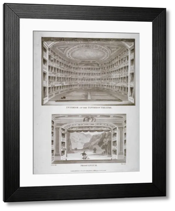 Framed Print : The Pantheon Theatre, Oxford Street, Westminster, London, 1815. Artist: William Wise Framed Print : The Pantheon Theatre, Oxford Street, Westminster, London, 1815. Artist: William Wise