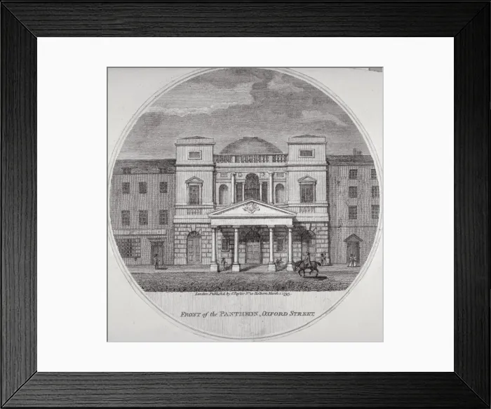 Framed Print : Front view of the Pantheon on Oxford Street, Westminster, London, 1795 Framed Print : Front view of the Pantheon on Oxford Street, Westminster, London, 1795