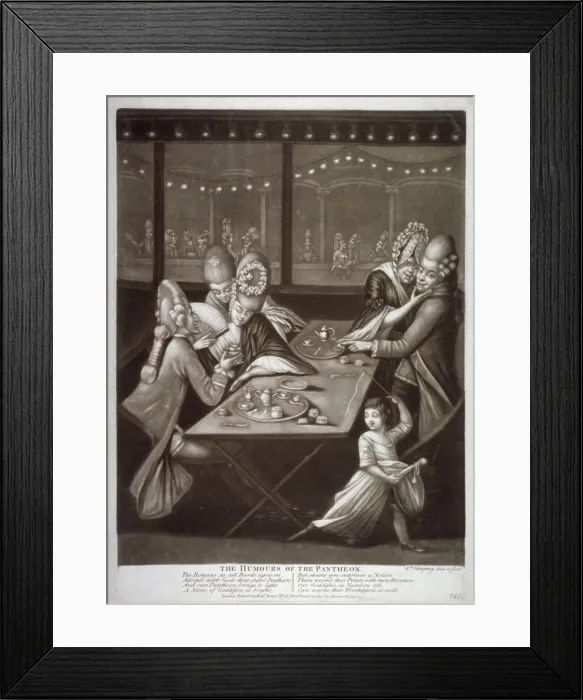 Framed Print : The Humours of the Pantheon, 1772. Artist: William Humphrey Framed Print : The Humours of the Pantheon, 1772. Artist: William Humphrey