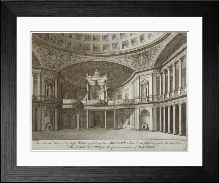 Framed Print : Interior of the Pantheon, Oxford Street, Westminster, London, 1784. Artist: William Angus Framed Print : Interior of the Pantheon, Oxford Street, Westminster, London, 1784. Artist: William Angus