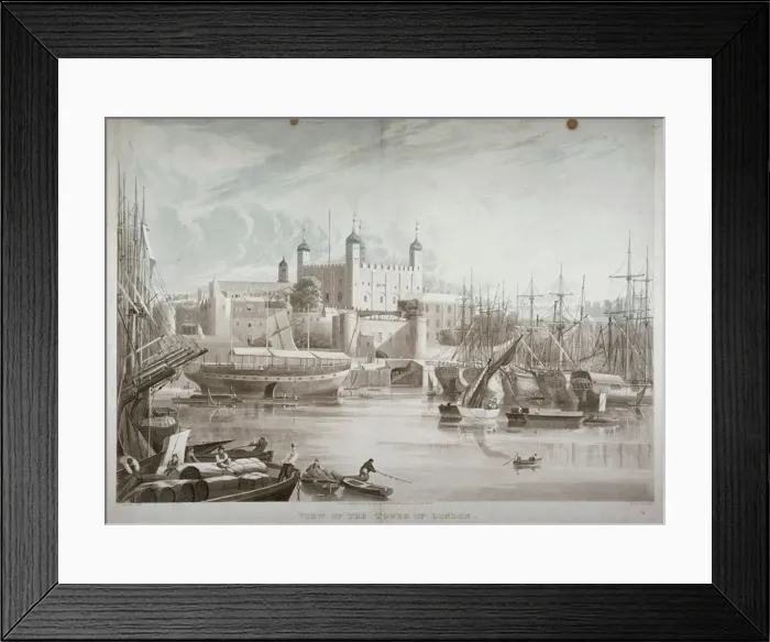 Framed Print : Tower of London, 1819. Artist: Daniel Havell Framed Print : Tower of London, 1819. Artist: Daniel Havell