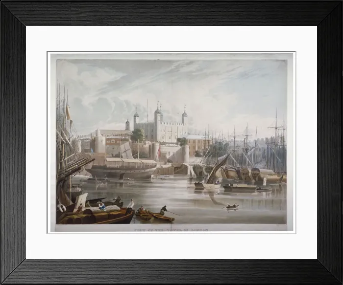 Framed Print : Tower of London, 1819. Artist: Daniel Havell Framed Print : Tower of London, 1819. Artist: Daniel Havell