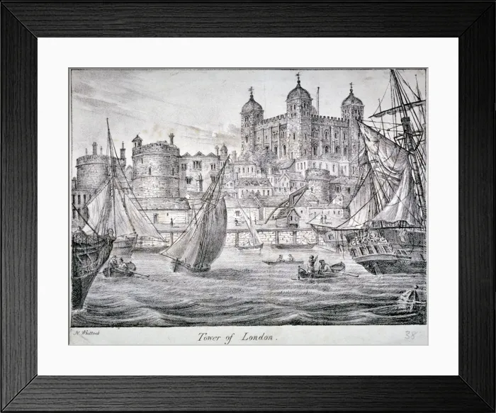 Framed Print : Tower of London, 1829 Framed Print : Tower of London, 1829