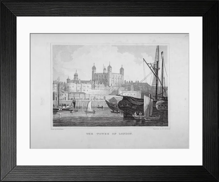 Framed Print : Tower of London, c1830. Artist: William Woolnoth Framed Print : Tower of London, c1830. Artist: William Woolnoth
