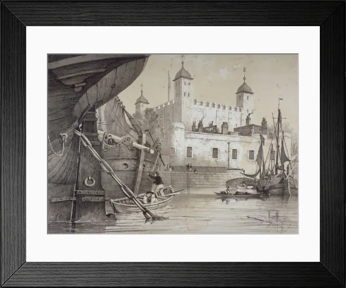 Framed Print : Tower of London, c1840 Framed Print : Tower of London, c1840