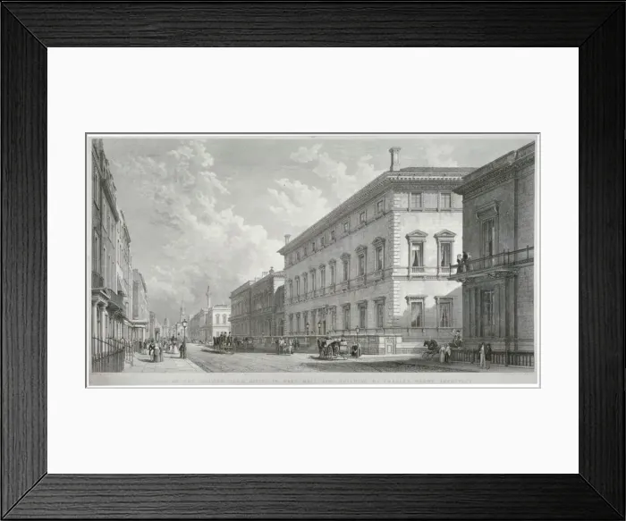 Framed Print : Pall Mall, Westminster, London, 1840. Artist: Thomas Higham Framed Print : Pall Mall, Westminster, London, 1840. Artist: Thomas Higham