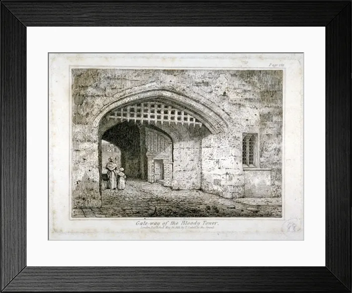 Framed Print : Gateway to the Bloody Tower, Tower of London, 1821 Framed Print : Gateway to the Bloody Tower, Tower of London, 1821