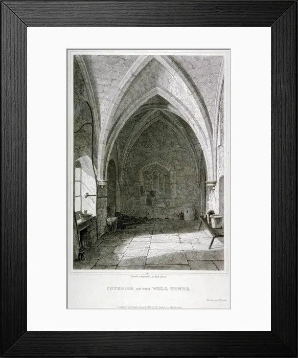 Framed Print : Interior view of the Well Tower, Tower of London, 1823. Artist: Edward Blore Framed Print : Interior view of the Well Tower, Tower of London, 1823. Artist: Edward Blore