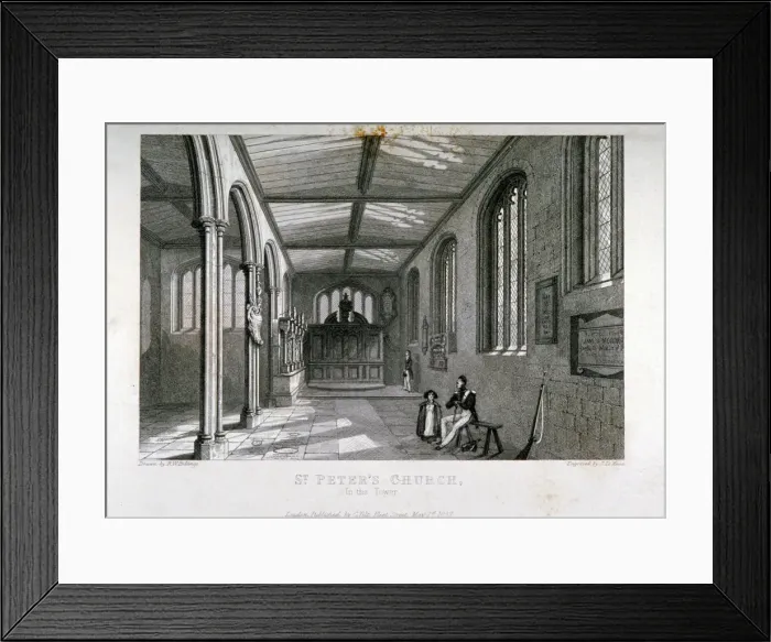 Framed Print : Chapel of of St Peter ad Vincula, Tower of London, 1837. Artist: John Le Keux Framed Print : Chapel of of St Peter ad Vincula, Tower of London, 1837. Artist: John Le Keux