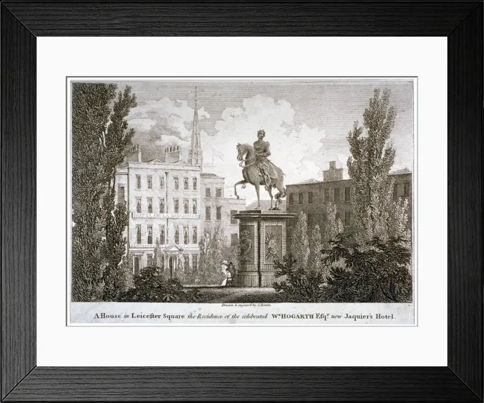 Framed Print : Leicester Square, Westminster, London, c1805. Artist: Samuel Rawle Framed Print : Leicester Square, Westminster, London, c1805. Artist: Samuel Rawle