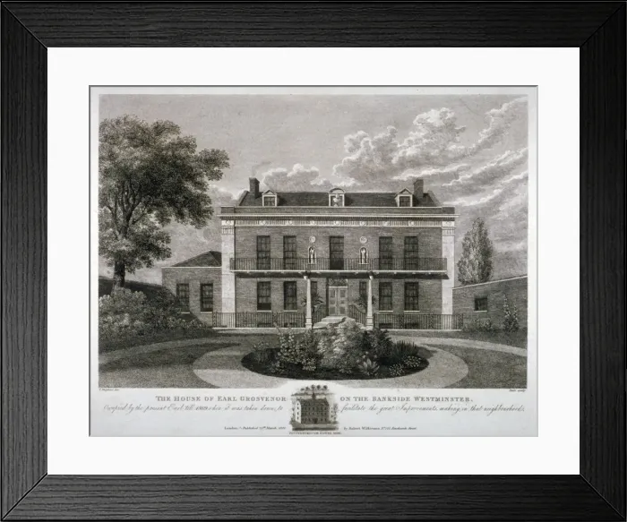 Framed Print : Peterborough House, Millbank, Westminster, London, 1821. Artist: Thomas Dale Framed Print : Peterborough House, Millbank, Westminster, London, 1821. Artist: Thomas Dale