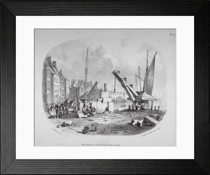 Framed Print : Millbank, Westminster, London, c1825. Artist: Engelmann and Company Framed Print : Millbank, Westminster, London, c1825. Artist: Engelmann and Company