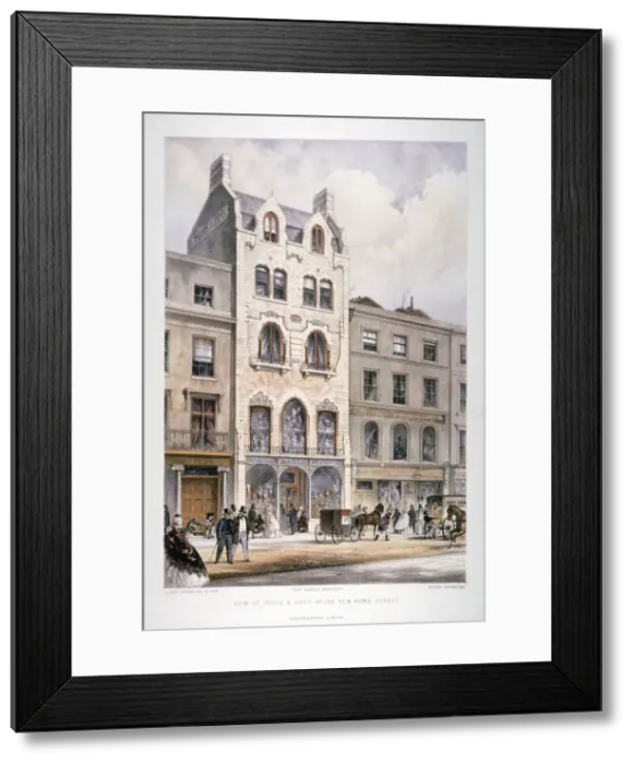 Framed Print : Shop fronts on New Bond Street, Westminster, London, c1860. Artist: Robert Dudley Framed Print : Shop fronts on New Bond Street, Westminster, London, c1860. Artist: Robert Dudley