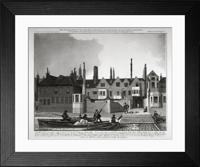 Framed Print : Buildings on the eastern side of New Palace Yard, Palace of Westminster, London, 1808 Framed Print : Buildings on the eastern side of New Palace Yard, Palace of Westminster, London, 1808