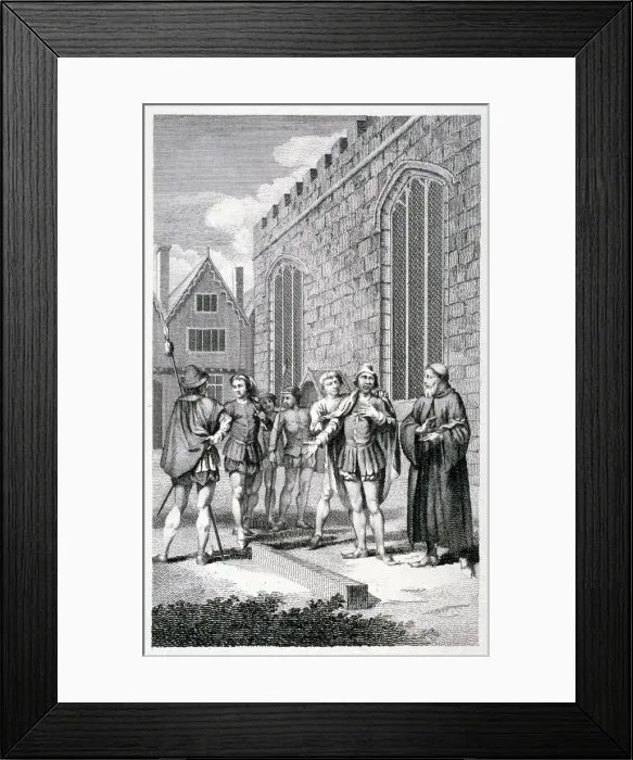 Framed Print : Scene outside the Tower of London, depicting the beheading of Lord Hastings, 1483 (c1850) Framed Print : Scene outside the Tower of London, depicting the beheading of Lord Hastings, 1483 (c1850)