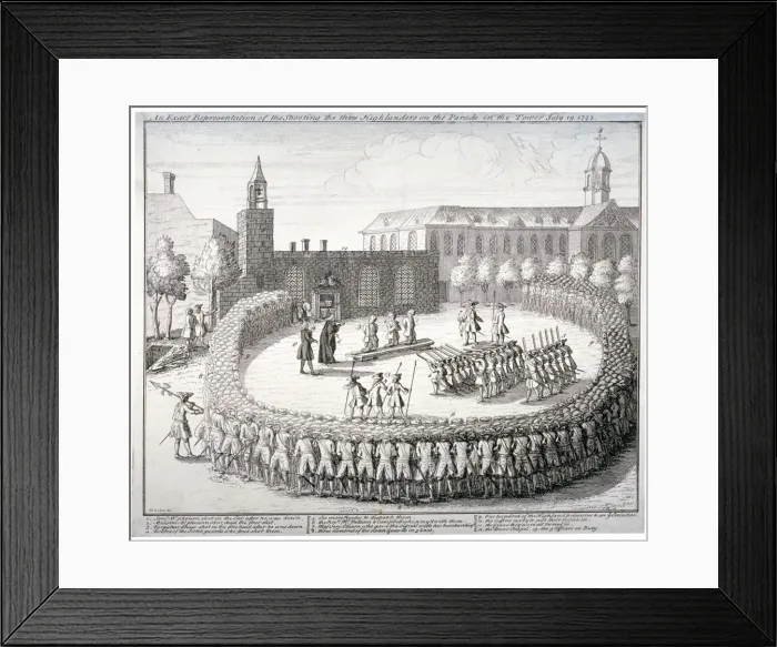 Framed Print : Execution at the Tower of London, 1743. Artist: CM Framed Print : Execution at the Tower of London, 1743. Artist: CM