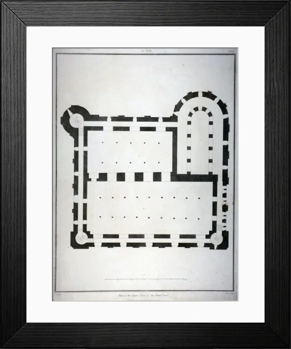 Framed Print : Plan of the upper storey of the White Tower, Tower of London, 1815 Framed Print : Plan of the upper storey of the White Tower, Tower of London, 1815