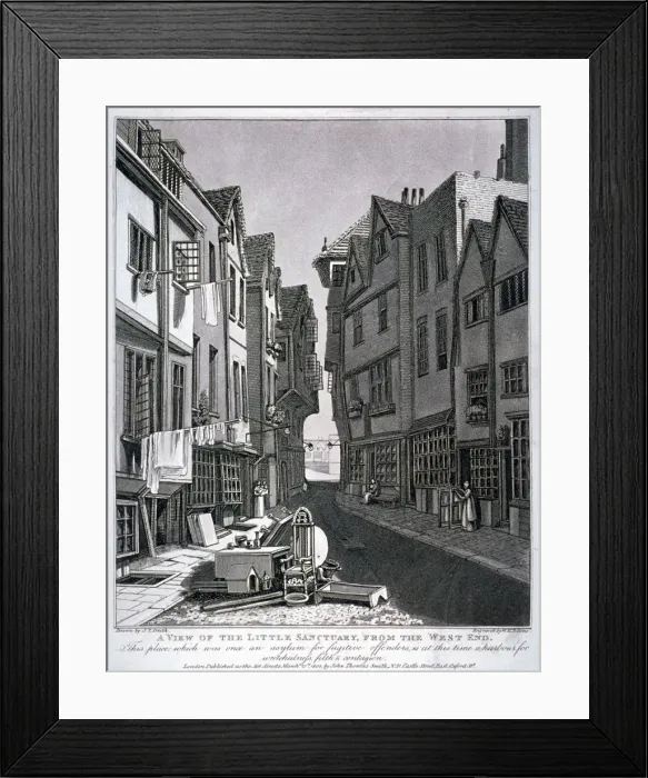 Framed Print : Little Sanctuary, Westminster, London, 1807. Artist: William Fellows