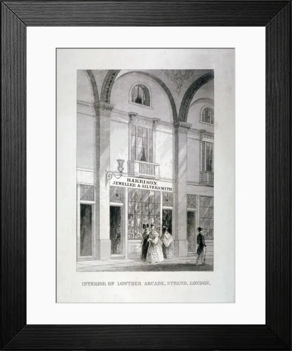 Framed Print : Lowther Arcade, Strand, Westminster, London, c1850 Framed Print : Lowther Arcade, Strand, Westminster, London, c1850
