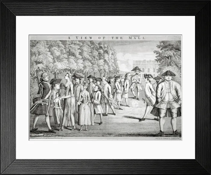 Framed Print : A View of the Mall, Westminster, London, 1752. Artist: John June Framed Print : A View of the Mall, Westminster, London, 1752. Artist: John June
