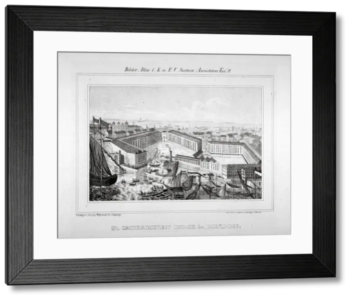Framed Print : Opening celebrations of St Katharines Dock, London, 1828 Framed Print : Opening celebrations of St Katharines Dock, London, 1828