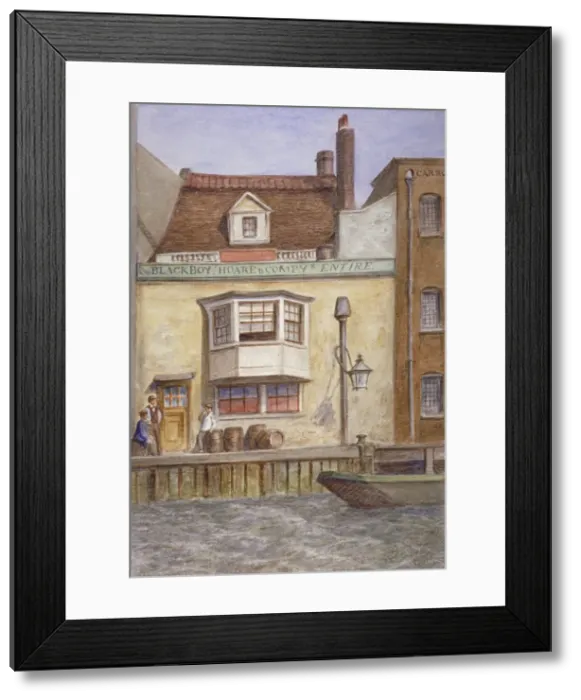 Framed Print : The Black Boy Inn, St Katherines Way, Stepney, London, c1865. Artist: JT Wilson Framed Print : The Black Boy Inn, St Katherines Way, Stepney, London, c1865. Artist: JT Wilson