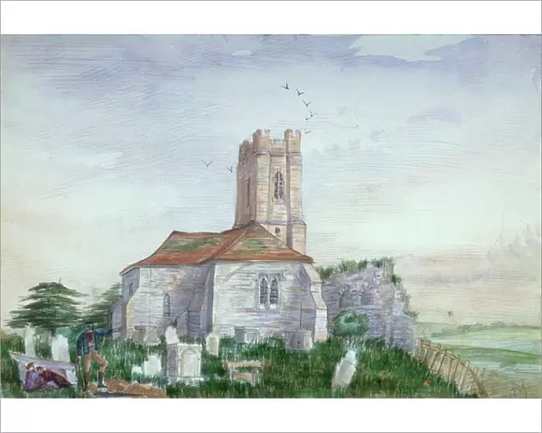 Church of St Nicholas, Plumstead, Kent, c1800(?). Artist: AY