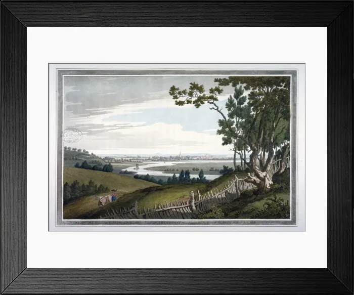 Framed Print : View of Abingdon from Nuneham Park, Berkshire, 1793. Artist: Joseph Constantine Stadler Framed Print : View of Abingdon from Nuneham Park, Berkshire, 1793. Artist: Joseph Constantine Stadler