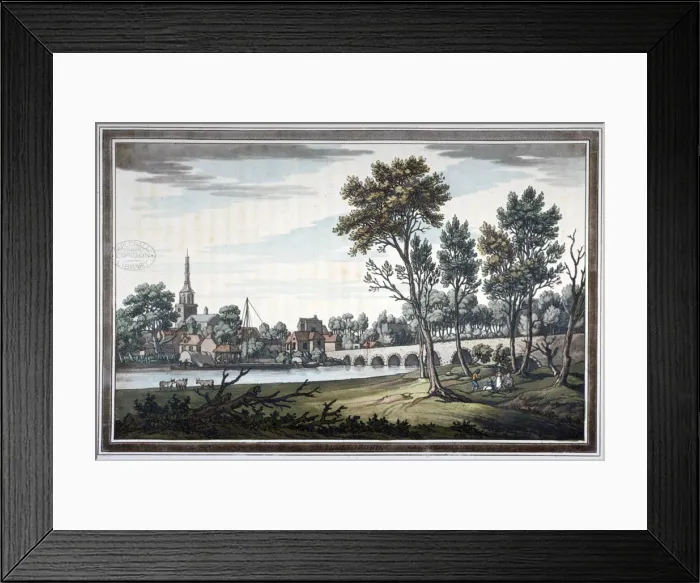 Framed Print : Wallingford, Berkshire, 1790. Artist: Joseph Constantine Stadler Framed Print : Wallingford, Berkshire, 1790. Artist: Joseph Constantine Stadler