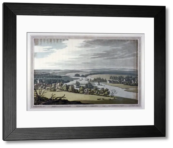 Framed Print : View of Streatley and Goring in Berkshire and Oxfordshire, 1793 Framed Print : View of Streatley and Goring in Berkshire and Oxfordshire, 1793