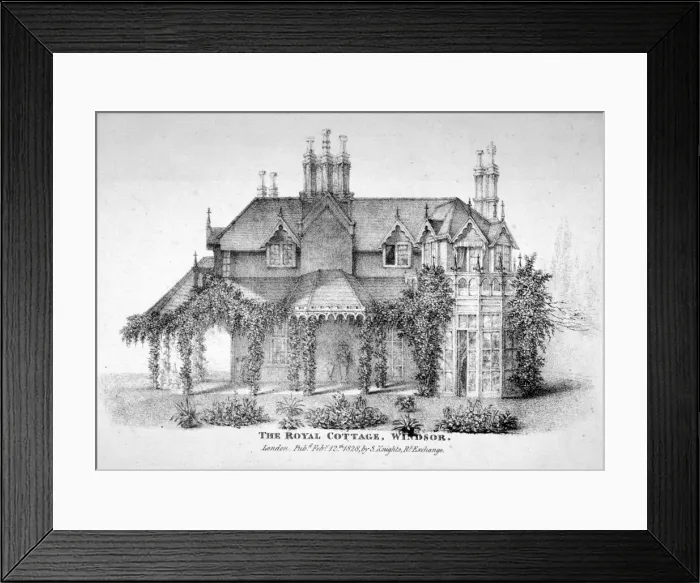 Framed Print : The Royal Cottage, Windsor, Berkshire, 1828 Framed Print : The Royal Cottage, Windsor, Berkshire, 1828