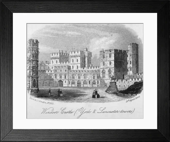 Framed Print : The York and Lancaster towers at Windsor Castle, Berkshire, 1860 Framed Print : The York and Lancaster towers at Windsor Castle, Berkshire, 1860